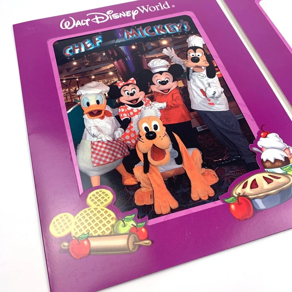 WDW Chef Mickeys Photo Folder Frame Fab 5 Photo Recipes VTG‎